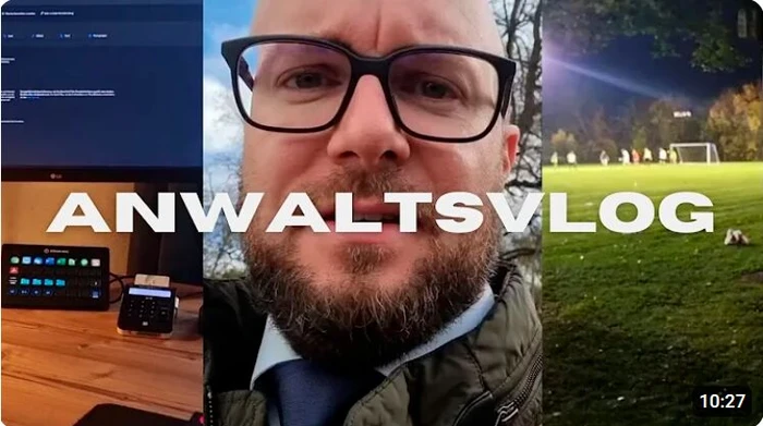 MWB_YouTube_Anwaltsvlog#1.png (Bild: Moritz Wahlster-Bode) MWB_YouTube_Anwaltsvlog#1.png (Bild: Moritz Wahlster-Bode)
